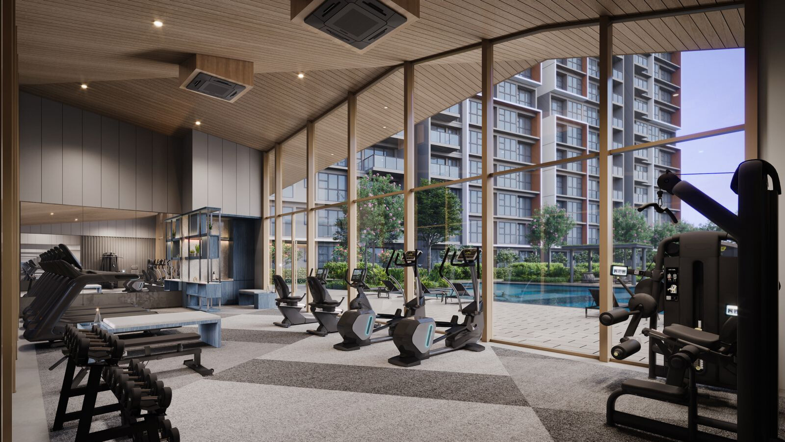 State-of-the-art fitness center Springleaf condo